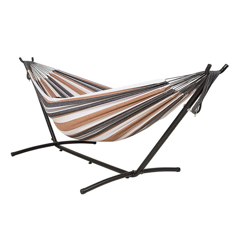 Self Standing Portable Double  Hammock With Stand Outdoor Heavy Duty Steel Triangle Frame Hammock