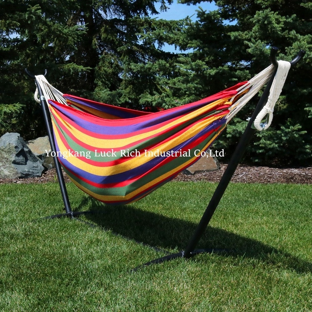 Space Saving Hammock with stand Folding Camping Hammock Stand Outdoor Swing Bed Double Hammock Chair With Storage Carry Bag