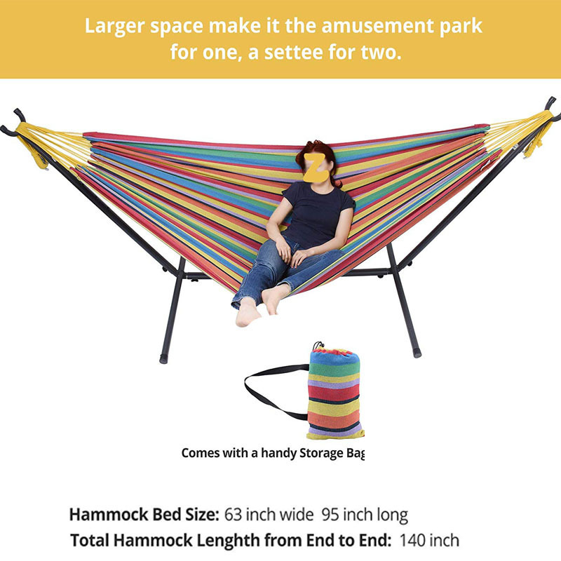 Height Adjustable Portable Frame Hammock Folding For Garden, Deck, Yard Indoor Outdoor Use Stand Hammock