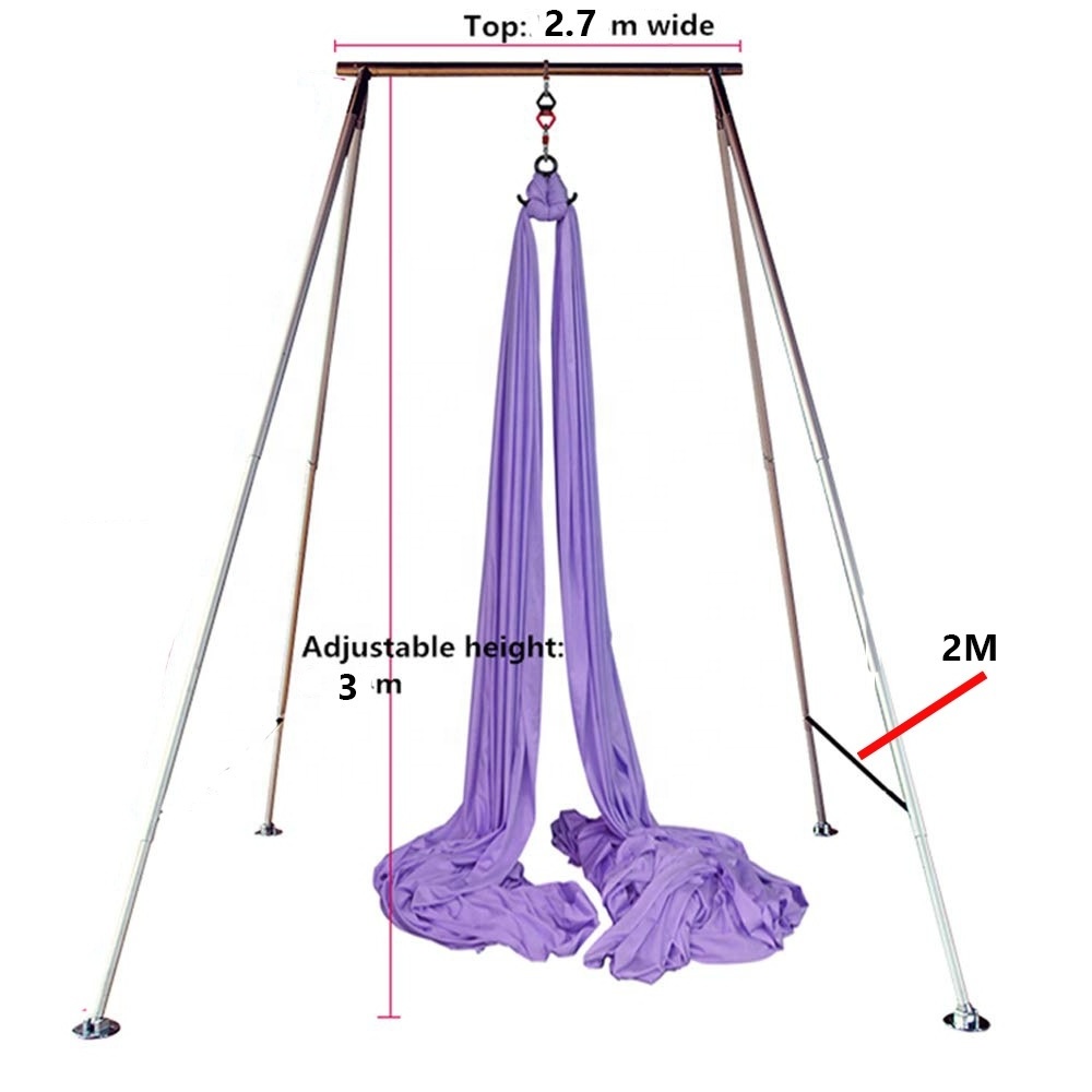 Air Yoga Equipment Aerial Yoga Hammock Height Adjustable Foldable Sturdy Durable Yoga Swing Stand Hanging Frame