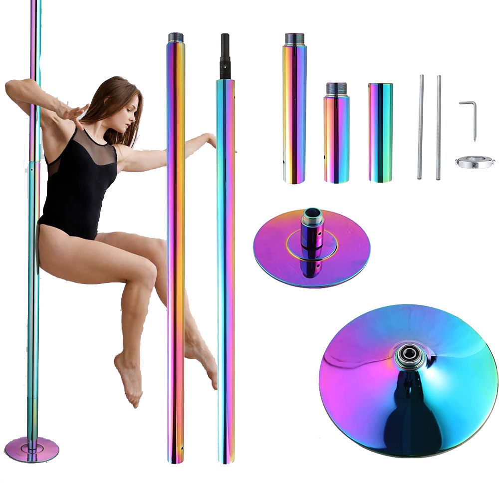 Adjustable 45mm Steel Pole Dance Static & Spinning for Home Studio Club & Gym Custom Logo Excellent for Body Use