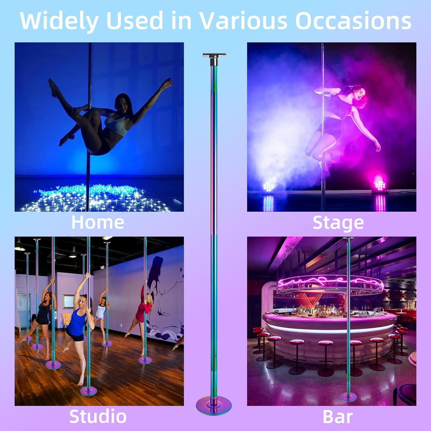 Dance Pole Set to any home gym dance studio sturdy durable perfect for pole dancing full-body fitness workouts