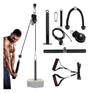 16-Piece 3-in-1 Steel ABS Iron Pulley Cable System for Home Gym Fitness LAT Pulldown Lift Cable Gym System 3-in-1 Accessories