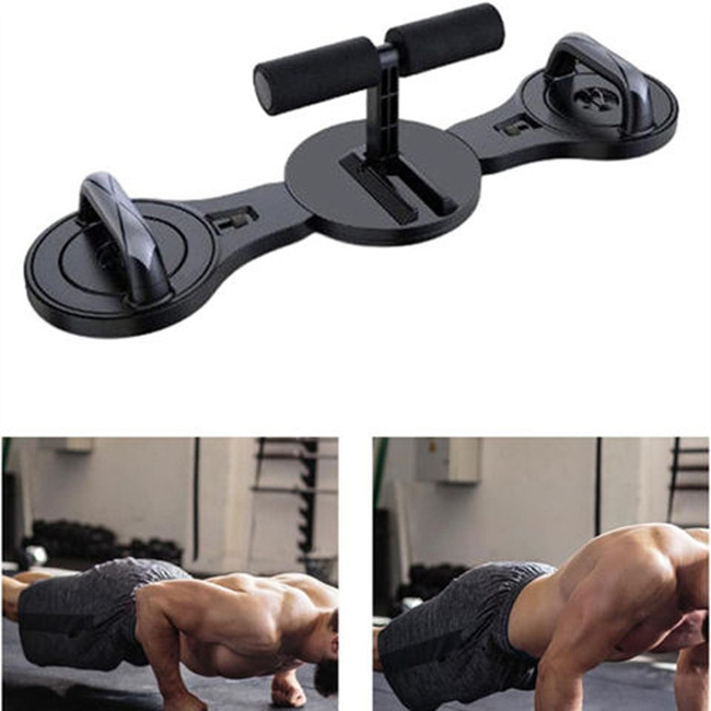 Adjustable and Folding Push Up Bar with Hand Grip and Resistance Band