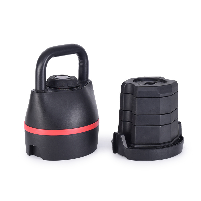 Home Fitness Black and Red Adjustable Smart Kettlebell from 3.5kg up to 18kg Training Weights