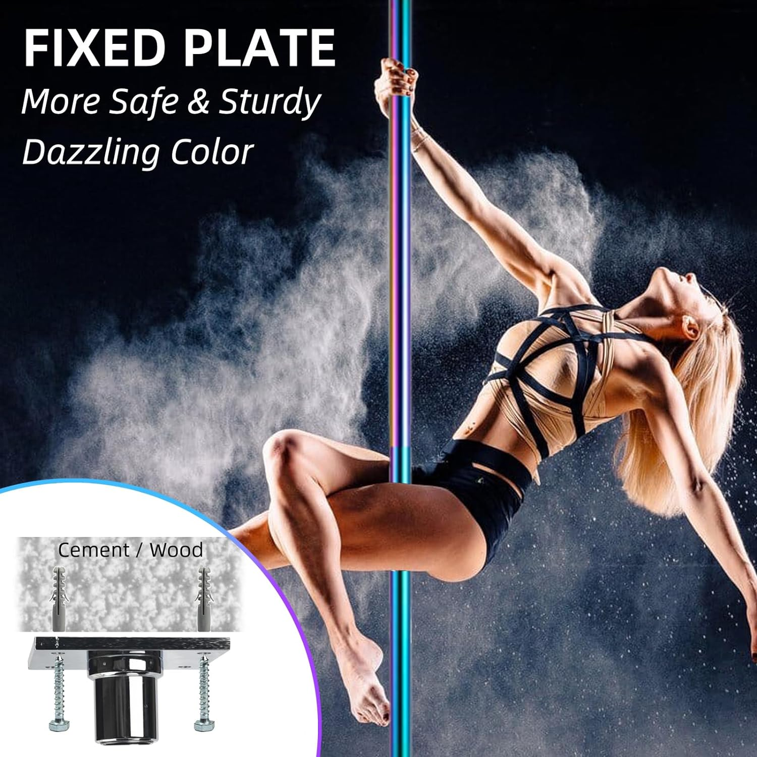 Dance Pole Set to any home gym dance studio sturdy durable perfect for pole dancing full-body fitness workouts