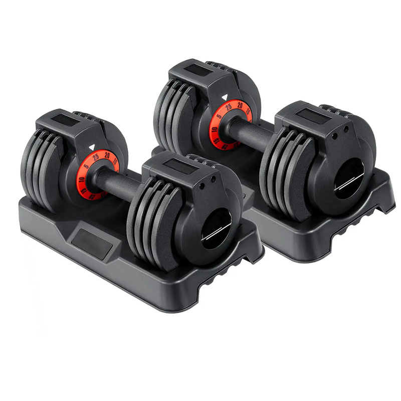 5 Weights in 1 Dumbbell 25lb Weight Adjust Dumbbell Quick And Easy Switch and Change Weight Level Dumbbell Set