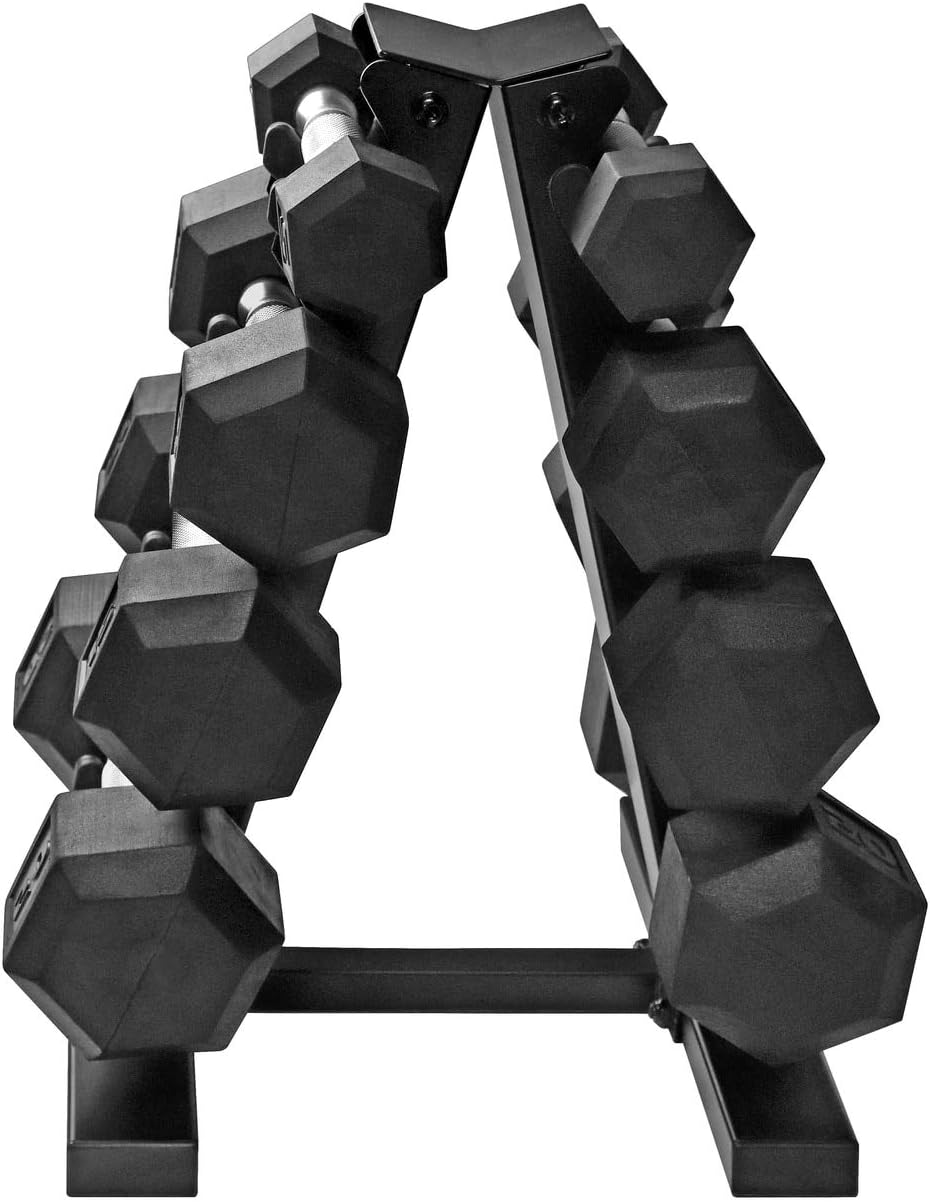 A Frame Dumbbell Rack 5-Tier Barbell Holder Stand for Dumbbells Weight Storage Organizer for Home Gym