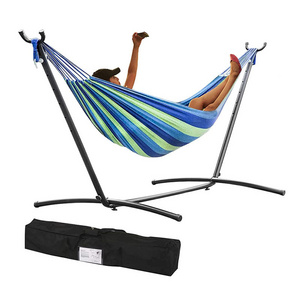 Portable Large Capacity Hammock With Stand Frame for Backpacking, Stand Hammock Backyard, Patio, Hiking Hunting Hammock