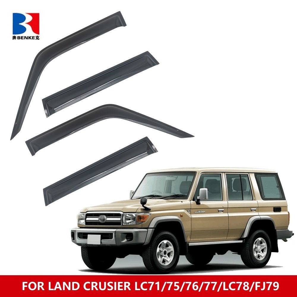 CAR WINDOW VISOR WIND DEFLECTOR FOR TOYOTA LAND CRUISER LC71 75 76 77 78 FJ79 RAIN GUARD SUN SIDE DOOR VENT VISOR WEATHER SHIELD