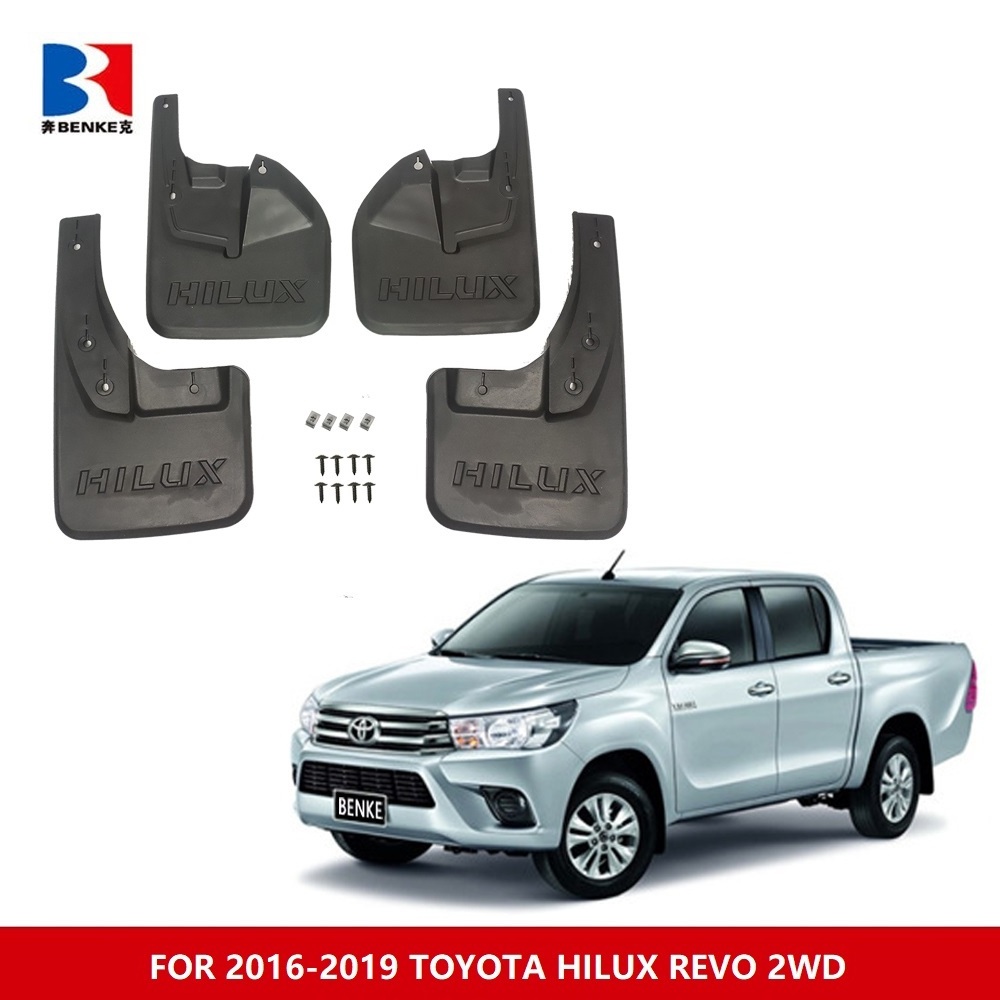 MUDFLAP splash guards for toyota Hilux VIGO REVO Pick Up Accessories Aftermarket Mud Flaps Black Splash Guards Plastic Mudguard