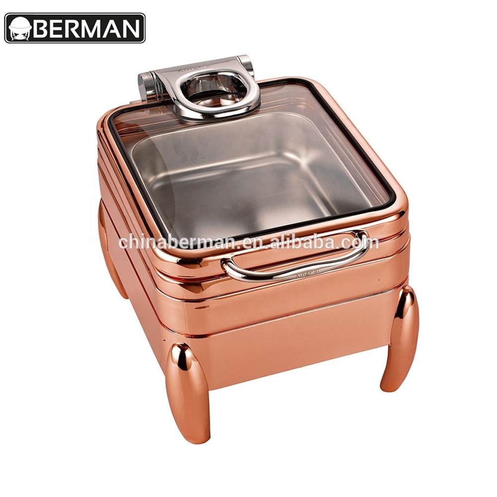 Rose gold chafing dish buffer food warmer , chafing dishes for catering in rose gold