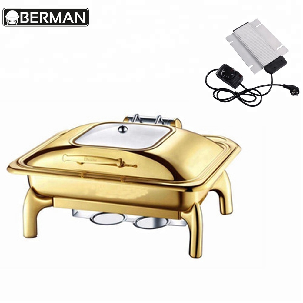 Restaurant tools and equipment brass gold chafing dish, indian buffet chafing dish chafer