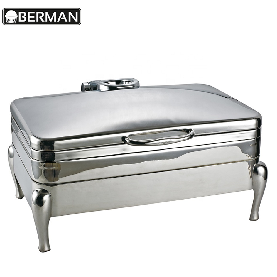 Expandable electric food warmer copper chafing dish high quality for hotel & restaurant service equipment