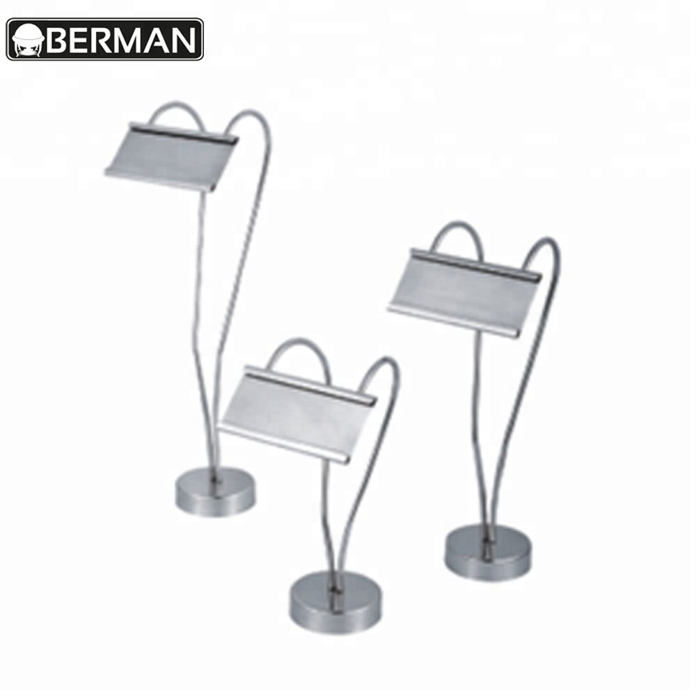 Buffet catering accessories stainless steel table number stand , restaurant table number holder