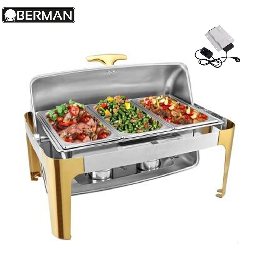 Hotel suppliers kitchen ceramic party food warmer used chafing dishes stainless steel buffet chafer for restaurant