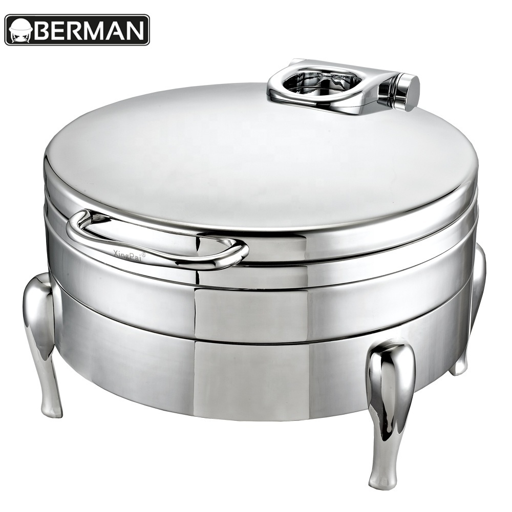 Expandable electric food warmer copper chafing dish high quality for hotel & restaurant service equipment