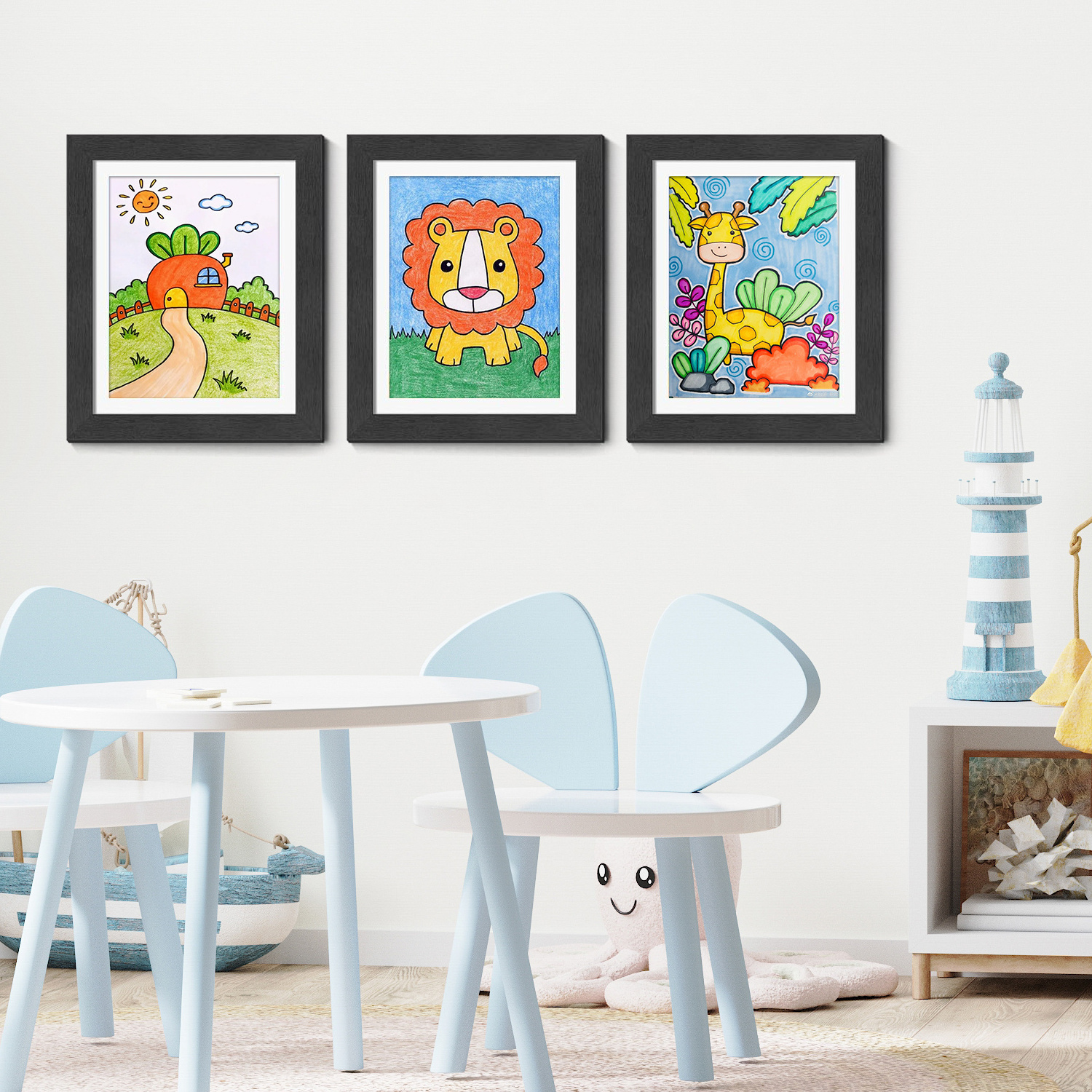 2024 Kids Art Frame A4 Front Opening Changeable Art Frame Picture Artwork Display Storage shadow box Frames