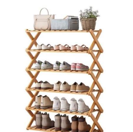 High Quality Wooden Foldable Shoes Rack Indoor Outdoor Living Room Customization Home Appliance