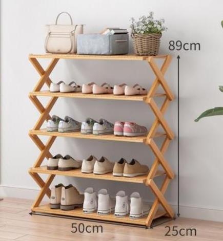 High Quality Wooden Foldable Shoes Rack Indoor Outdoor Living Room Customization Home Appliance