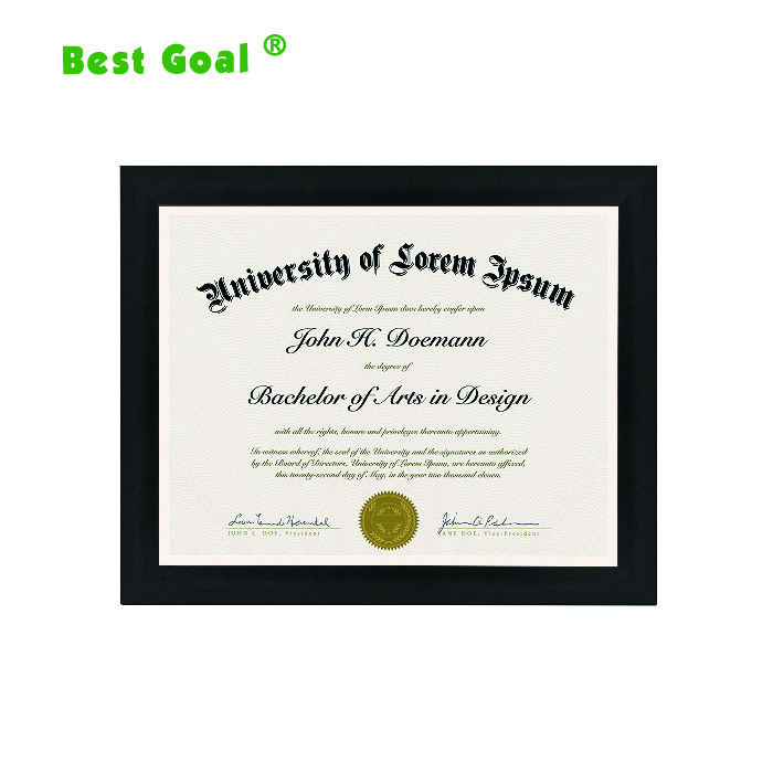 11*14 black wall Document wooden Frame for Diploma and Certificate