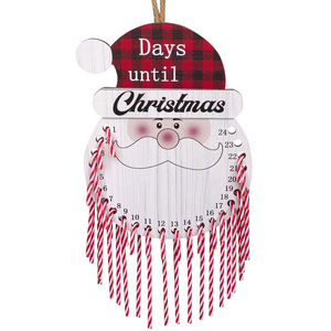 Candy Canes Christmas Countdown Wooden Advent Calendar 12", 24 Days Advent Calendar