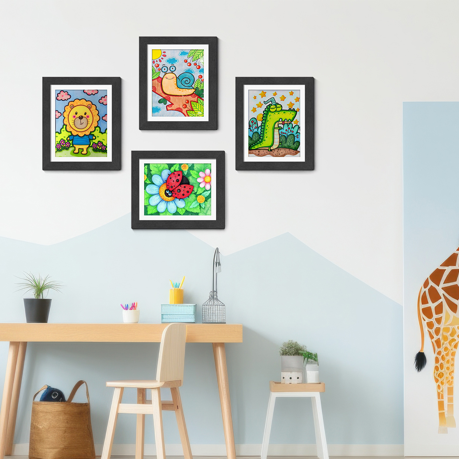 2024 Kids Art Frame A4 Front Opening Changeable Art Frame Picture Artwork Display Storage shadow box Frames