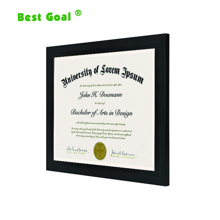 11*14 black wall Document wooden Frame for Diploma and Certificate