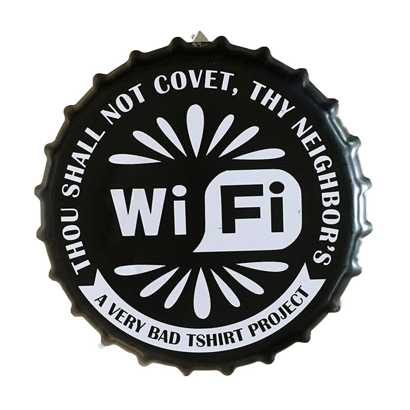 Personalized Metal Signs Customized Decorative Wifi metal round tin sign