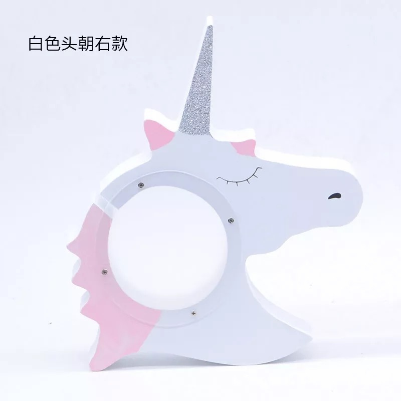 Piggy Bank Unicorn Wooden with Transparent Windows Money Storage Box Digital Coin Counter Cion Bank Attractive and Safe Painting