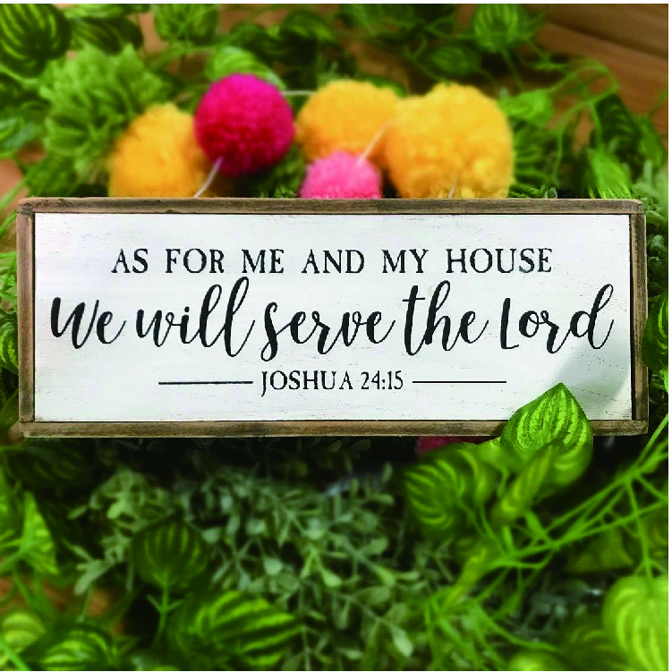 Farmhouse Home Decor Wood Rustic Wall Sign Plaque Bible Verse Sign