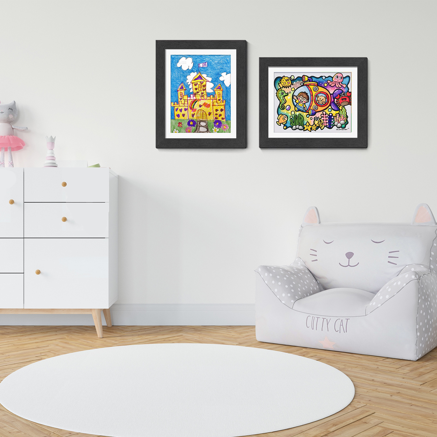 2024 Kids Art Frame A4 Front Opening Changeable Art Frame Picture Artwork Display Storage shadow box Frames