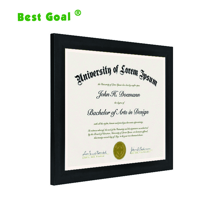 11*14 black wall Document wooden Frame for Diploma and Certificate