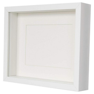 White Wood Shadow Box Photo frame