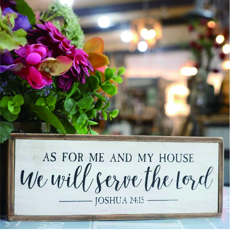 Farmhouse Home Decor Wood Rustic Wall Sign Plaque Bible Verse Sign