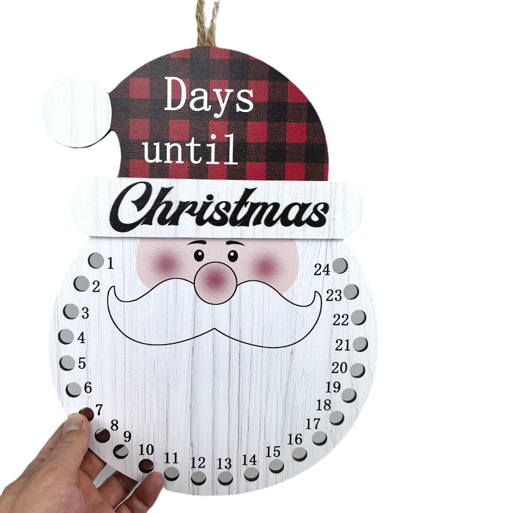 Candy Canes Christmas Countdown Wooden Advent Calendar 12