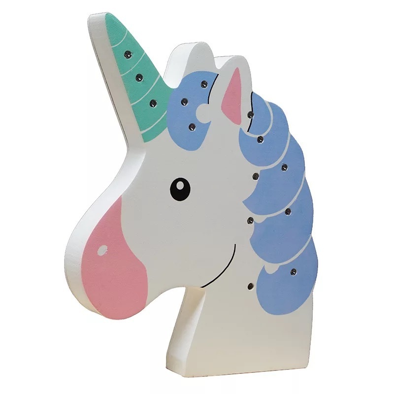 Wood Unicorn piggy bank wood money bank wooden saving money box