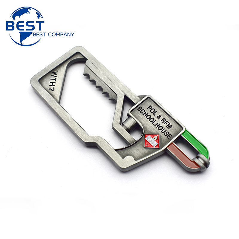 Factory manufacturer Special-Shaped Bottle Opener Small Household Metal Bottle Travel with Hook Type Bottle Opener