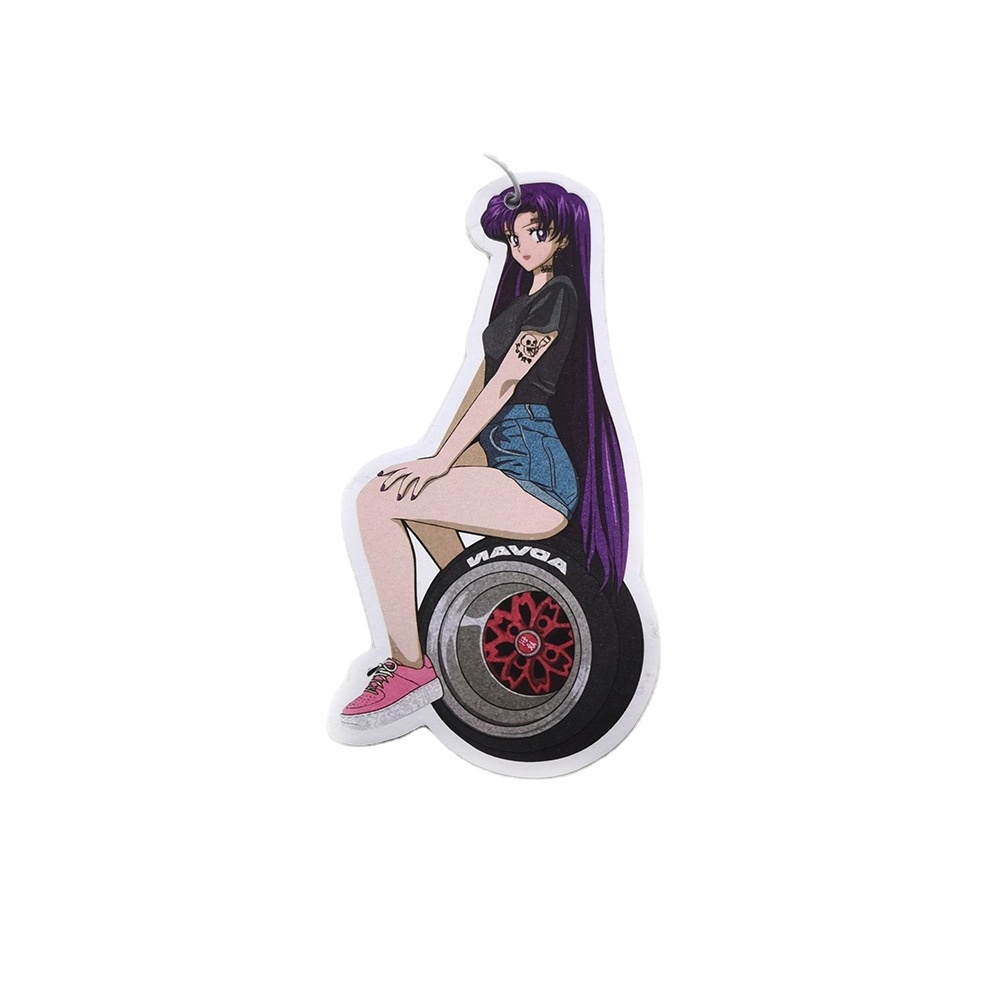 Custom logo Car Air Freshener Hanging Sexy Girl Car Freshener Paper Car Interior Accessories Pendant