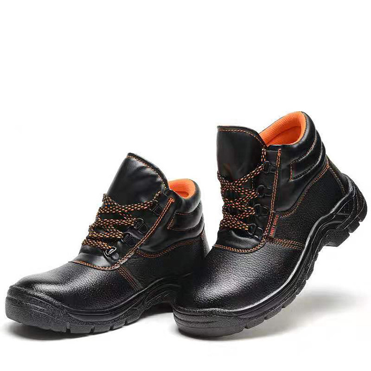 Rubber bottom low price safety shoes safety boots steel toecaps anti-smash work shoes