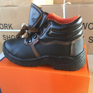 Rubber bottom low price safety shoes safety boots steel toecaps anti-smash work shoes