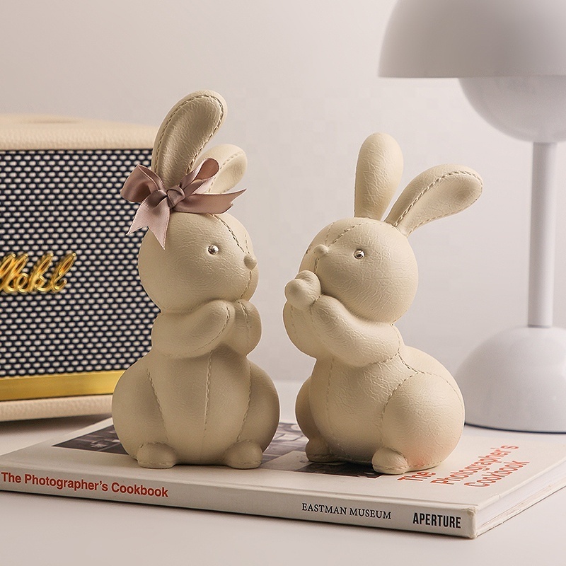 BHM Cute Desktop Decoration Rabbit Ornament Home Living Room TV Cabinet Creative