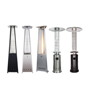 best selling stainless steel pyramid stand up camping stove glass tube garden outdoor modern gas patio heater electric