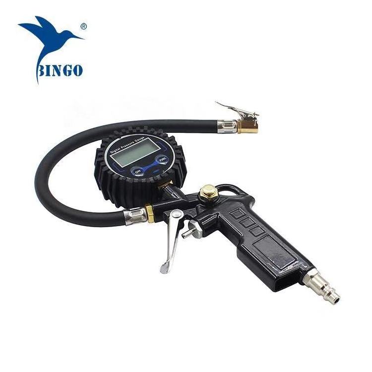 Tire Pressure Gauge With Hose, LED Flashlight for air tire pressure gauge with function design