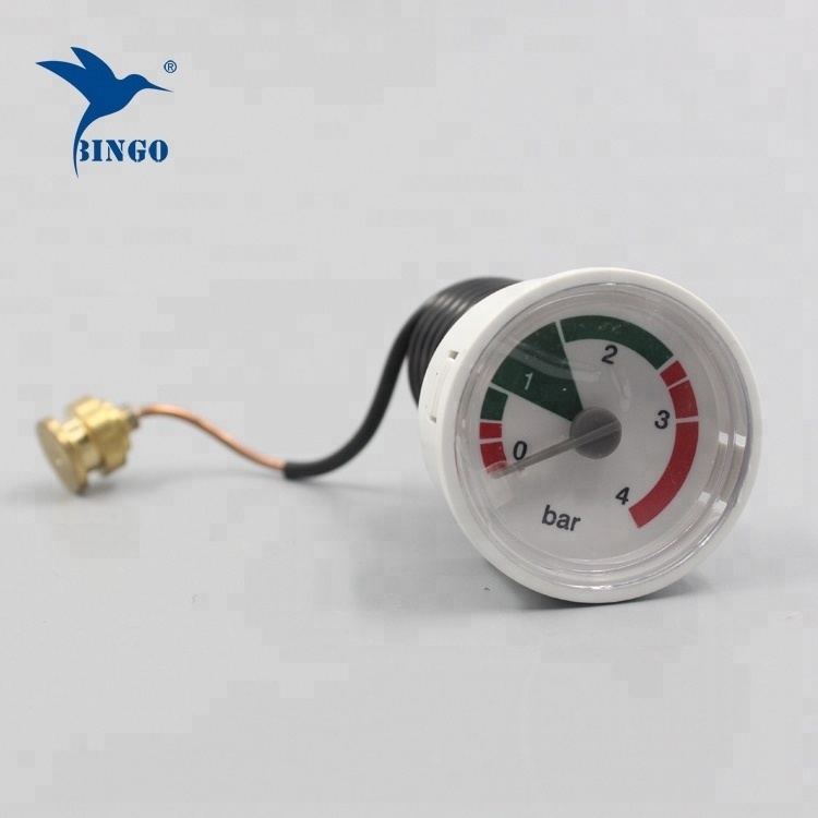 4 bar Capillary pressure gauge for boiler Wall hung boiler furnace air pressure gauge