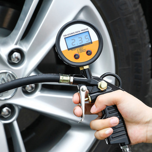 Tire Pressure Gauge With Hose, LED Flashlight for air tire pressure gauge with function design