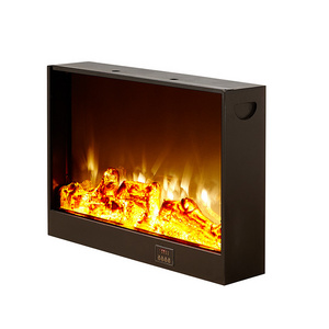 Electric Firebox Fireplace Insert Burner LED Optical Artificial Fire Emulational Charcoal Flame Decoration