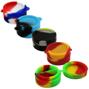 Wholesale Price Concentrated Packaging Smell Proof  Non-Stick Stash Storage 7ml Dual Chamber Silicone Jar Container