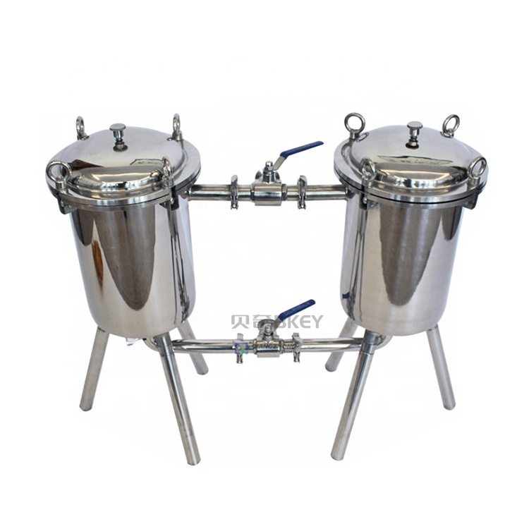 High Quality Stainless Steel Double Bag Filter Duplex Whisky Filter Liquor Filter Machine