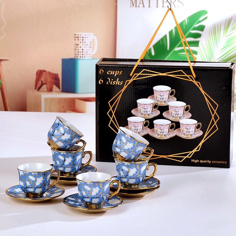 luxurious European style ceramic cups coffee & tea sets coffee cups set